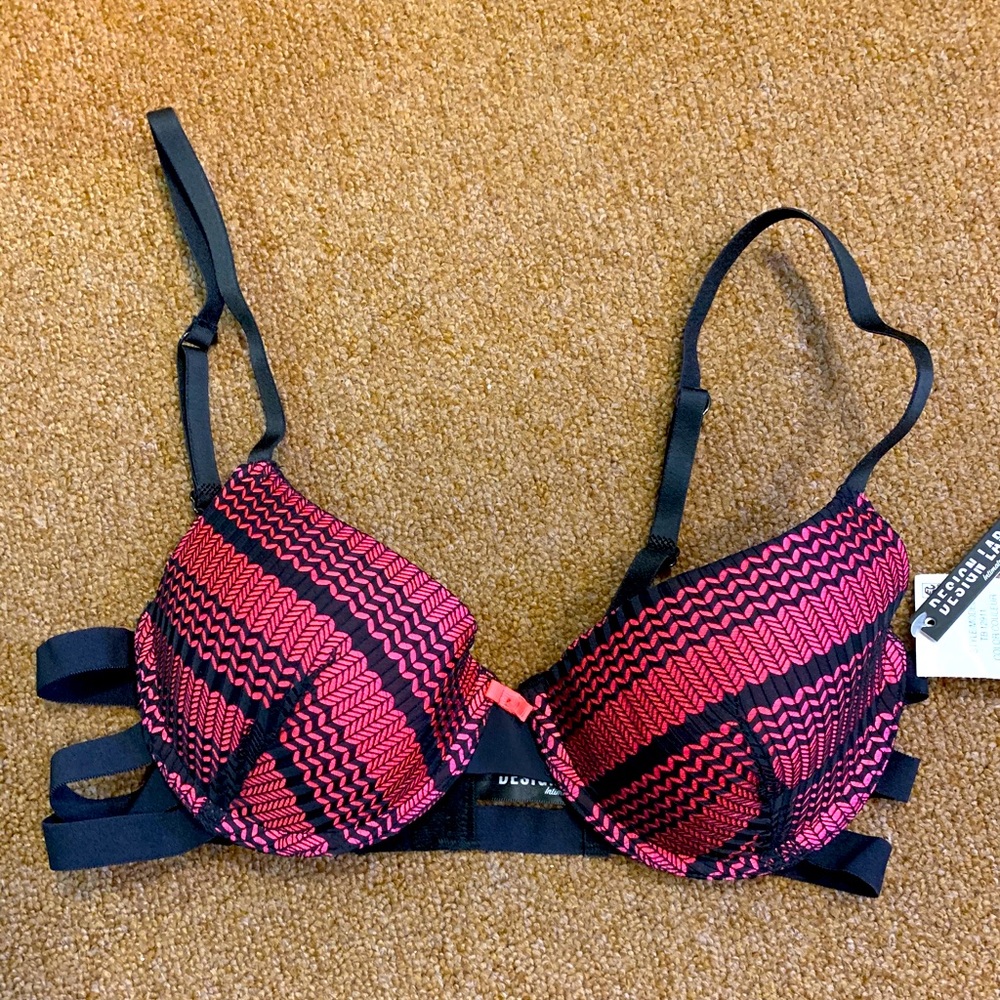 2/$30 Design Lab sexy and delicate bra. Pink and b